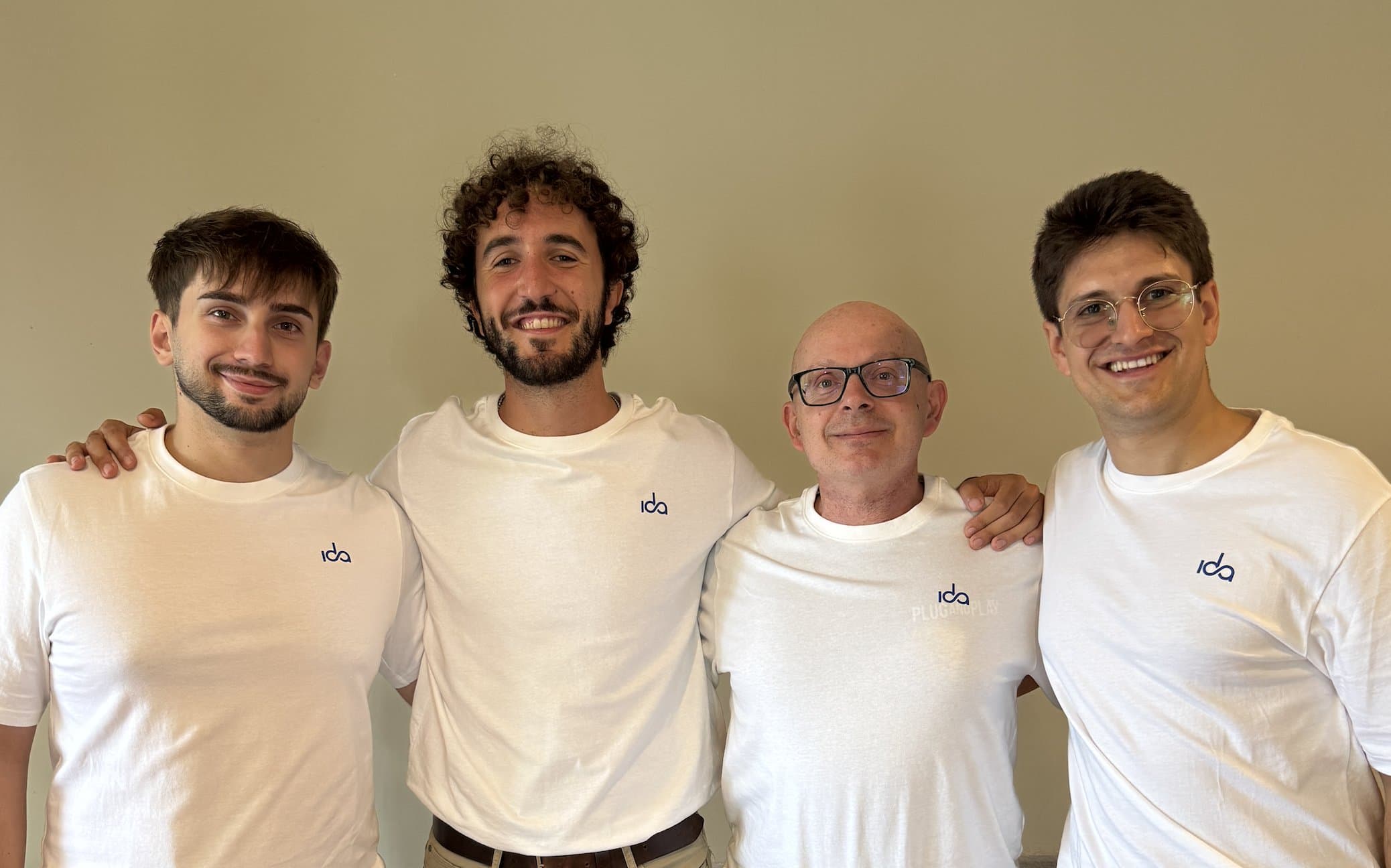 Four members of the team in Ida shirts